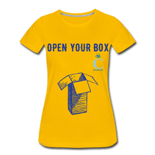 Load image into Gallery viewer, Open Your Box I C WORTH Women’s Premium T-Shirt - sun yellow