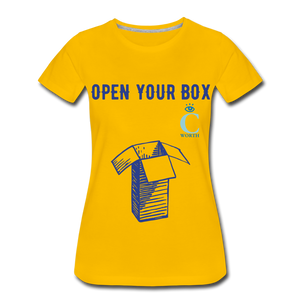 Open Your Box I C WORTH Women’s Premium T-Shirt - sun yellow