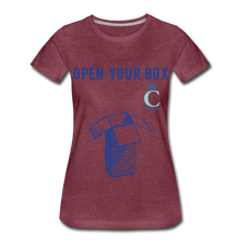 Load image into Gallery viewer, Open Your Box I C WORTH Women’s Premium T-Shirt - heather burgundy
