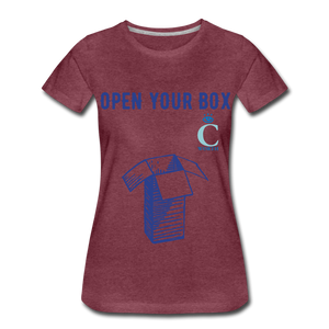 Open Your Box I C WORTH Women’s Premium T-Shirt - heather burgundy