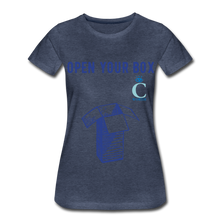 Load image into Gallery viewer, Open Your Box I C WORTH Women’s Premium T-Shirt - heather blue