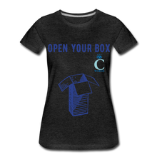 Load image into Gallery viewer, Open Your Box I C WORTH Women’s Premium T-Shirt - charcoal gray