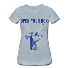 Load image into Gallery viewer, Open Your Box I C WORTH Women’s Premium T-Shirt - heather ice blue