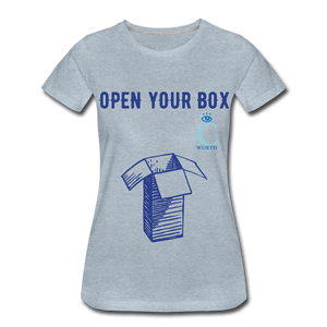 Open Your Box I C WORTH Women’s Premium T-Shirt - heather ice blue