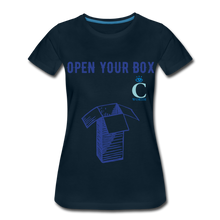 Load image into Gallery viewer, Open Your Box I C WORTH Women’s Premium T-Shirt - deep navy