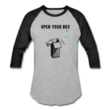 Load image into Gallery viewer, Open Your Box I C WORTH Baseball T-Shirt - heather gray/black