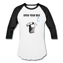 Load image into Gallery viewer, Open Your Box I C WORTH Baseball T-Shirt - white/black