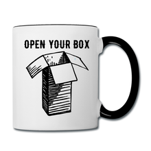 Load image into Gallery viewer, Open Your Box Coffee Mug - white/black