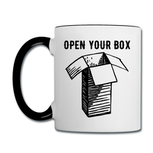 Load image into Gallery viewer, Open Your Box Coffee Mug - white/black