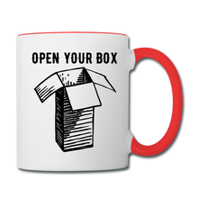 Load image into Gallery viewer, Open Your Box Coffee Mug - white/red
