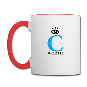 I C WORTH Coffee Mug - white/red