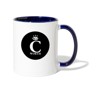 I C WORTH Coffee Mug - white/cobalt blue