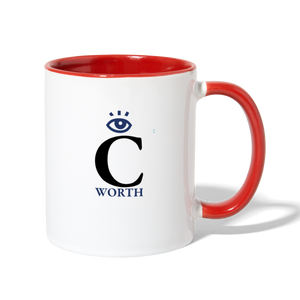 I C WORTH Coffee Mug - white/red