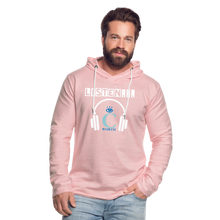 Load image into Gallery viewer, I C WORTH Unisex Lightweight Terry Hoodie - cream heather pink