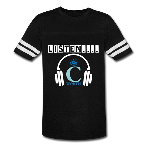 I C WORTH Men's Vintage Sport T-Shirt - black/white