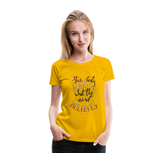 MENTALAIRE Affirmation Women’s Premium T-Shirt - sun yellow