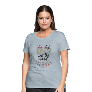 MENTALAIRE Affirmation Women’s Premium T-Shirt - heather ice blue