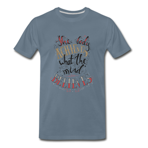 MENTALAIRE Affirmation Men's Premium T-Shirt - steel blue