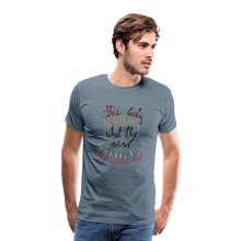 Load image into Gallery viewer, MENTALAIRE Affirmation Men&#39;s Premium T-Shirt - steel blue