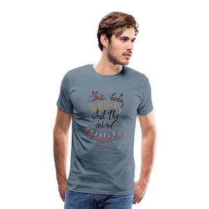 MENTALAIRE Affirmation Men's Premium T-Shirt - steel blue