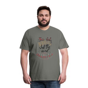 MENTALAIRE Affirmation Men's Premium T-Shirt - asphalt gray