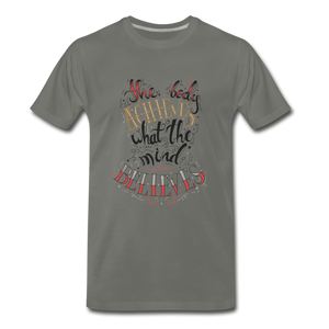 MENTALAIRE Affirmation Men's Premium T-Shirt - asphalt gray