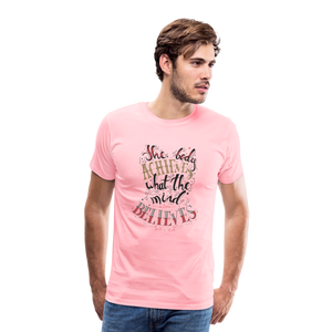 MENTALAIRE Affirmation Men's Premium T-Shirt - pink