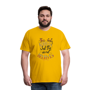 MENTALAIRE Affirmation Men's Premium T-Shirt - sun yellow