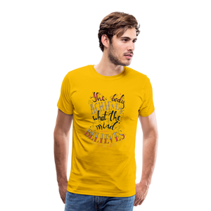 MENTALAIRE Affirmation Men's Premium T-Shirt - sun yellow