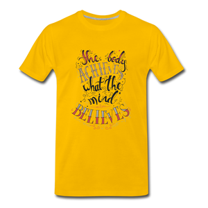 MENTALAIRE Affirmation Men's Premium T-Shirt - sun yellow