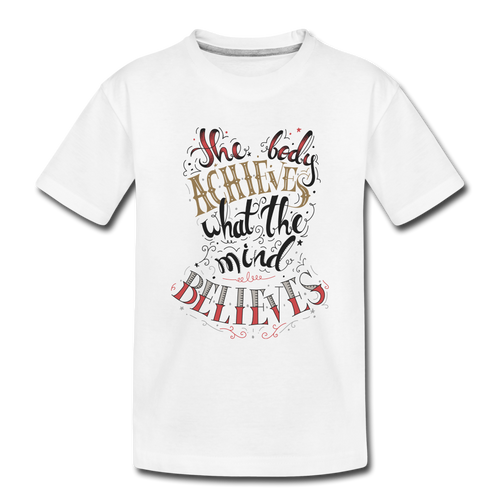 MENTALAIRE Affirmation Kids' Premium T-Shirt - white