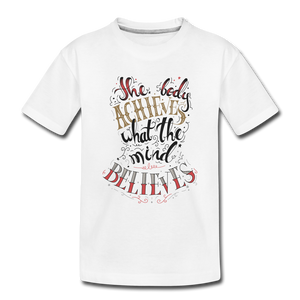 MENTALAIRE Affirmation Kids' Premium T-Shirt - white