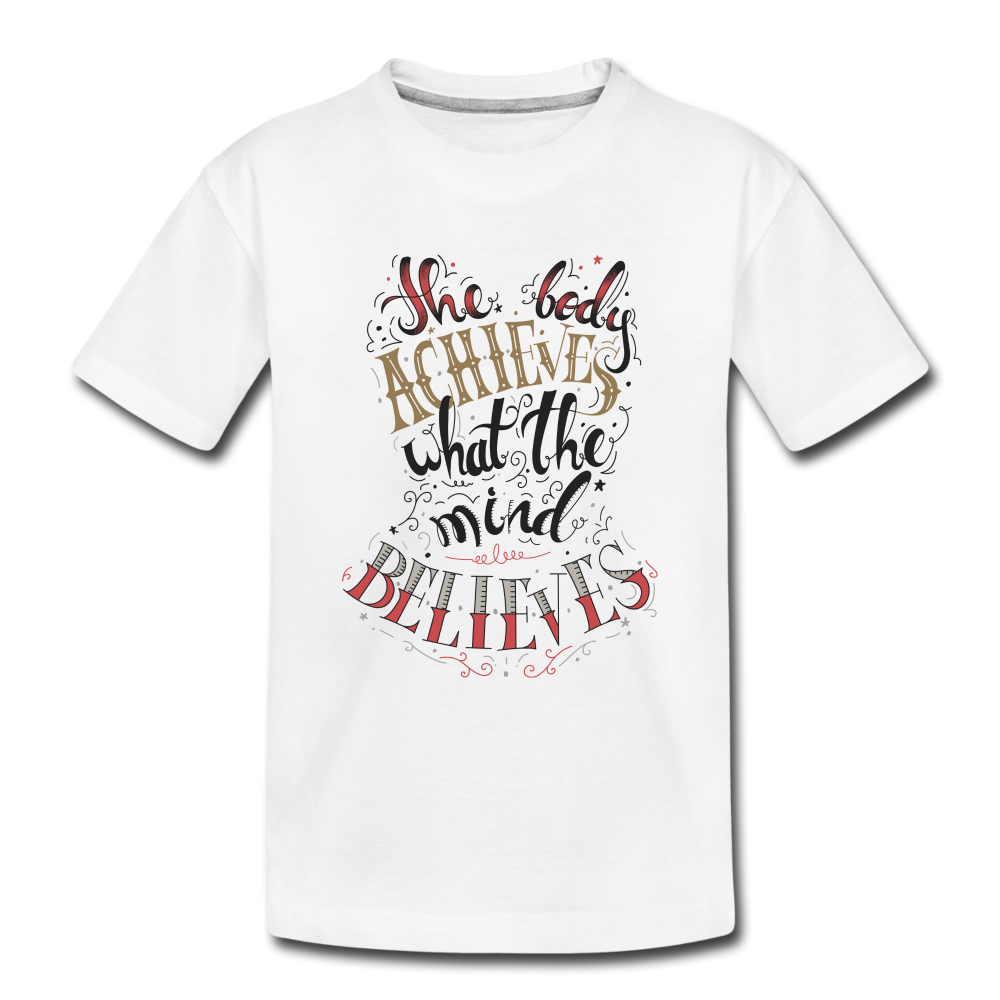 MENTALAIRE Affirmation Kids' Premium T-Shirt - white