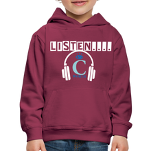 Load image into Gallery viewer, Listen I C WORTH Kids‘ Premium Hoodie - burgundy