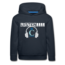 Load image into Gallery viewer, Listen I C WORTH Kids‘ Premium Hoodie - navy