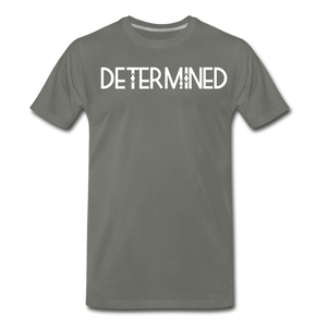 DETERMINED Men's Premium T-Shirt - asphalt gray