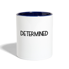Load image into Gallery viewer, DETERMINED Contrast Coffee Mug - white/cobalt blue