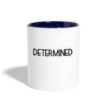 Load image into Gallery viewer, DETERMINED Contrast Coffee Mug - white/cobalt blue
