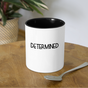 DETERMINED Contrast Coffee Mug - white/black
