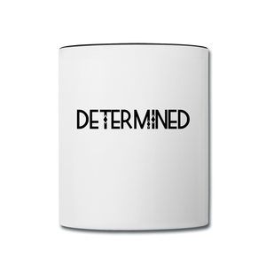 DETERMINED Contrast Coffee Mug - white/black