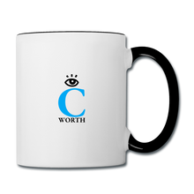 Load image into Gallery viewer, DETERMINED Contrast Coffee Mug - white/black