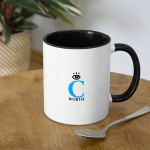 DETERMINED Contrast Coffee Mug - white/black