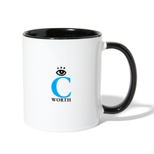 Load image into Gallery viewer, DETERMINED Contrast Coffee Mug - white/black