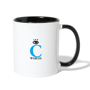 DETERMINED Contrast Coffee Mug - white/black