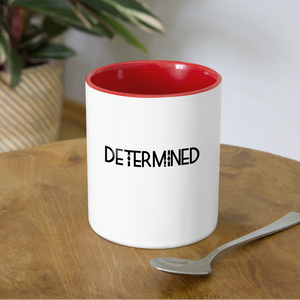 DETERMINED Contrast Coffee Mug - white/red