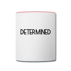 DETERMINED Contrast Coffee Mug - white/red