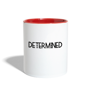 DETERMINED Contrast Coffee Mug - white/red