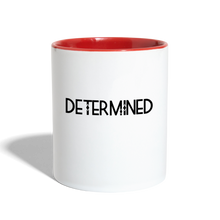 Load image into Gallery viewer, DETERMINED Contrast Coffee Mug - white/red
