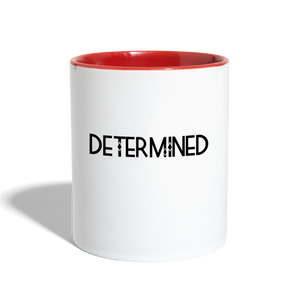 DETERMINED Contrast Coffee Mug - white/red