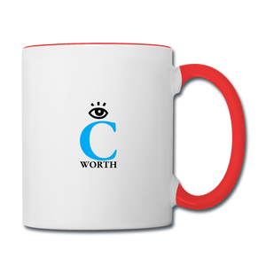 DETERMINED Contrast Coffee Mug - white/red